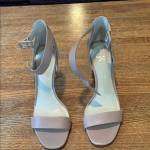 Vince Camuto Nude Ankle Strap Heels